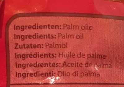 Lista de ingredientes del producto Huile de palme rouge  