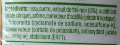 Lista de ingredientes del producto Concentré saveur thé citron Sodastream 500ml