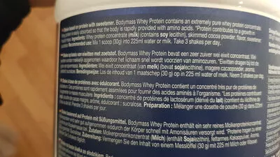 Lista de ingredientes del producto Whey protéine  