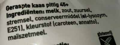 Lista de ingredientes del producto Geraspt pittig 45+ De Zaanse Hoeve 200 g