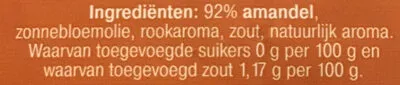 Lista de ingredientes del producto Albert Heijn Rookamandelen Ah, Albert Heijn 150g