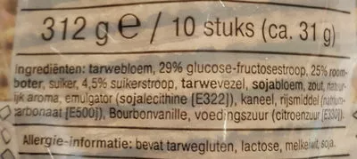 Lista de ingredientes del producto Roomboter Karamel Stroopwafel Albert Heijn B.V., Albert Heijn 10 Stuks (10 x 31g)