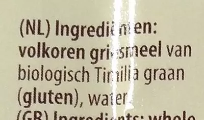 Lista de ingredientes del producto Spaghetti di timilia La Bio Idea 500 g