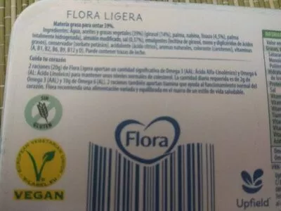 Lista de ingredientes del producto Flora ligera Flora 250 g