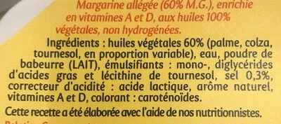 Lista de ingredientes del producto Planta fin tartine et cuisson Planta Fin 510 g