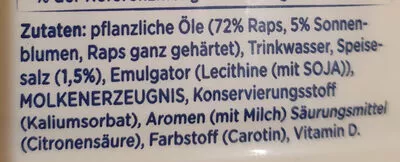 Lista de ingredientes del producto Zum Braten Rama 750ml