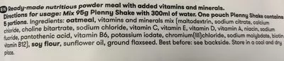 Lista de ingredientes del producto Plenny Shake Neutral Jimmy Joy 530 g