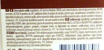 Lista de ingredientes del producto Crème de Vanille Carte d'Or 500 g (1 l)