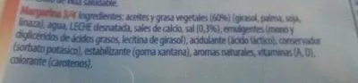 Lista de ingredientes del producto Tulipán Tulipán 