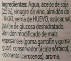 Lista de ingredientes del producto ligeresa original Ligeresa 210 ml