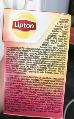 Lista de ingredientes del producto Herbal Infusion Temptation Fruits Lipton 