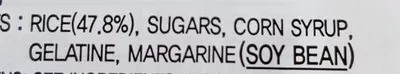 Lista de ingredientes del producto  Mammos, Mammos confectionery co. LTD. 100g