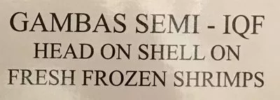 Lista de ingredientes del producto GAMBAS  BD Seafood Limited 700 g