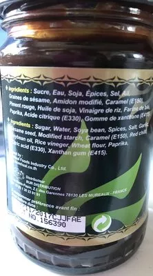 Lista de ingredientes del producto Hoisin Sauce 220Ml Thai Heritage 