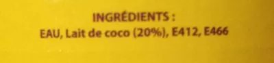 Lista de ingredientes del producto Lait de coco Capitaine cook, Cap Tropical 400 ml