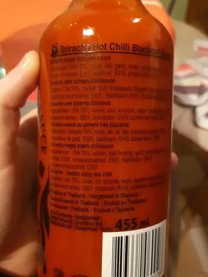 Lista de ingredientes del producto Sriracha hot chili sauce  