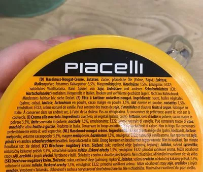 Lista de ingredientes del producto Piacelli Piacelli 300 g e