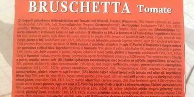 Lista de ingredientes del producto Bruschetta Tomate Stiratini 