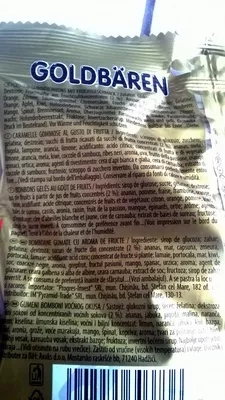 Lista de ingredientes del producto Oursons d'or Haribo 175g.