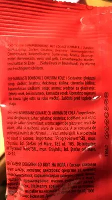 Lista de ingredientes del producto Haribo Happy-Cola 100g Haribo 