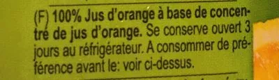 Lista de ingredientes del producto Happy Day 100% Orange Rauch 1 l