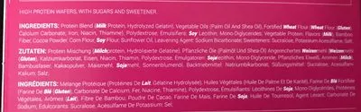 Lista de ingredientes del producto Protein wafers vanille Women's Best 