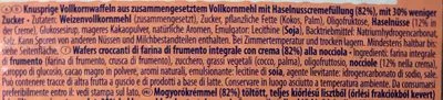 Lista de ingredientes del producto Manner Neapolitaner Vollkorn manner 75 g