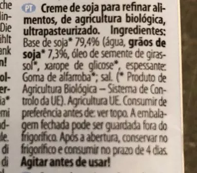 Lista de ingredientes del producto Soja Cuisine Joya 200 ml