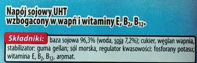 Lista de ingredientes del producto Napój sojowy klasyczny Vitanella, Mona Naturprodukte 1 l