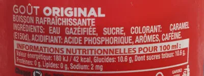 Lista de ingredientes del producto coca cola 300 ml Coca-Cola 30 cl