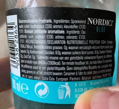 Lista de ingredientes del producto Nordic blue Nordic Mist 