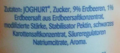 Lista de ingredientes del producto Cremiger Erdbeer Traum Schärdinger 400 g