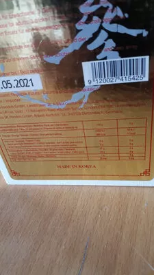 Lista de ingredientes del producto ginseng thé  