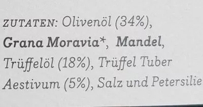 Lista de ingredientes del producto Trüffel pesto Grossauer 180 g