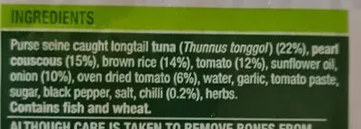 Lista de ingredientes del producto  John West 