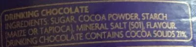 Lista de ingredientes del producto Drinking Chocolate Cadbury 