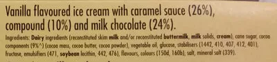 Lista de ingredientes del producto Magnum Ego Double Caramel Magnum 388mL, 4 x 86g