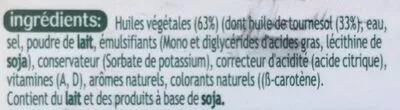 Lista de ingredientes del producto Flora Original Flora 500g