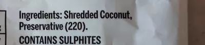 Lista de ingredientes del producto Shredded Coconut McKenzie's 215g