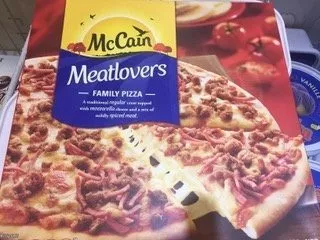 Lista de ingredientes del producto Meatlovers Pizza MCCAIN 500 g