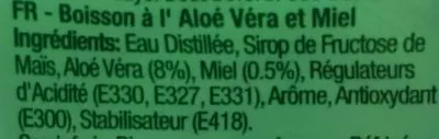 Lista de ingredientes del producto Boisson à l'Alo Vera et au Miel Yoosh 1,5 L