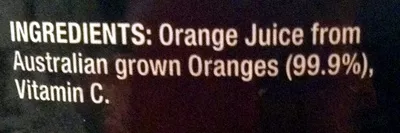 Lista de ingredientes del producto Original juice co- black label ORANGE Original Juice Co. (A division of Golden Circle Ltd.) Black Label, Golden Circle, Orange Juice Co. 1.5l