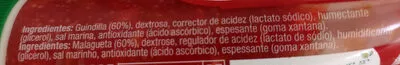 Lista de ingredientes del producto Salsa de chile Gourmet Garden 80g