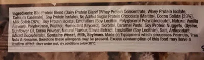 Lista de ingredientes del producto High protein bar  