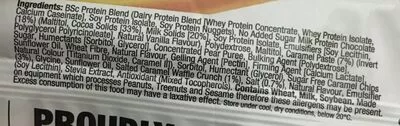 Lista de ingredientes del producto High protein bar  