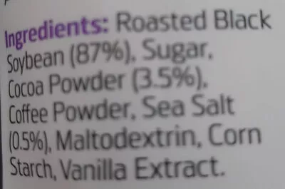 Lista de ingredientes del producto roasted black beans connect foods 125 g