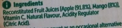 Lista de ingredientes del producto Apple & mango juice Woolworths 