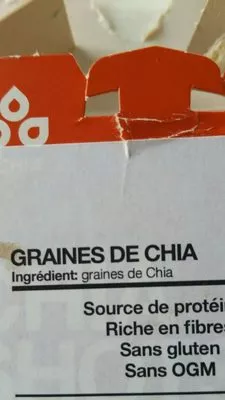 Lista de ingredientes del producto Graines de CHIA  