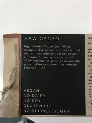 Lista de ingredientes del producto Pana Cacao 60% 45G Pana Cacao PANA CHOCOLATE 