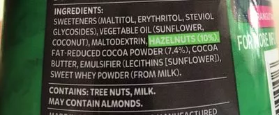 Lista de ingredientes del producto Hazelnut spread Nuttvia 